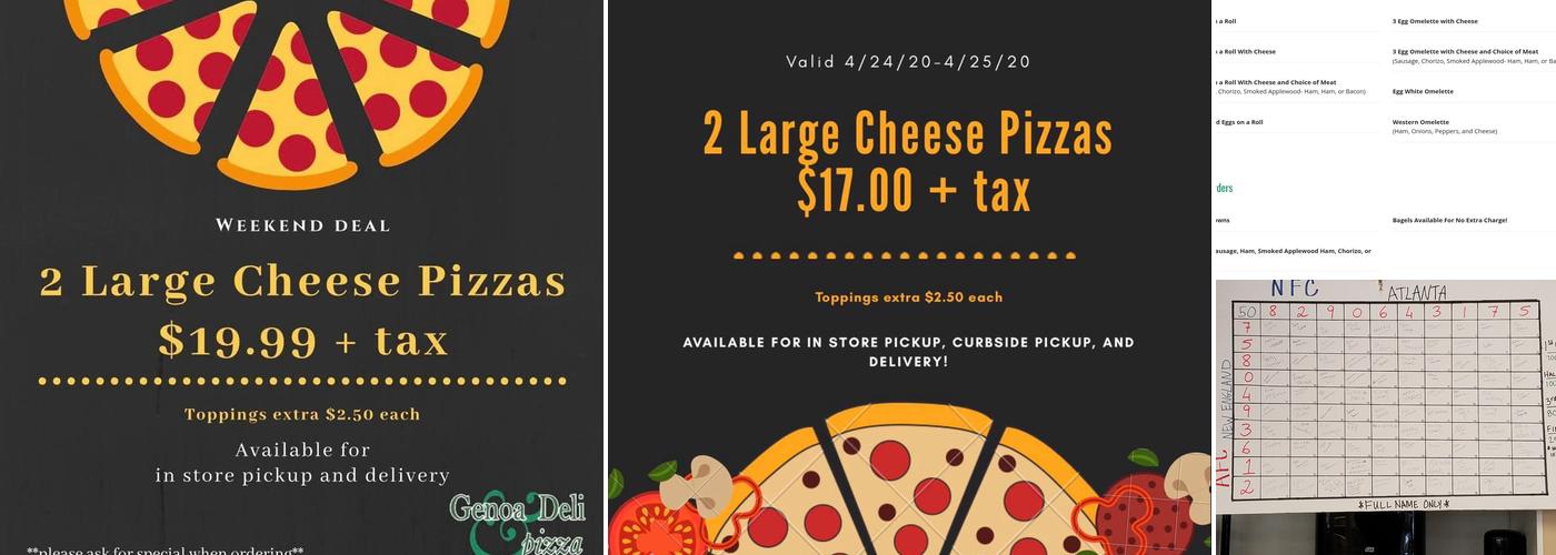 Genoa Deli & Pizza Menu