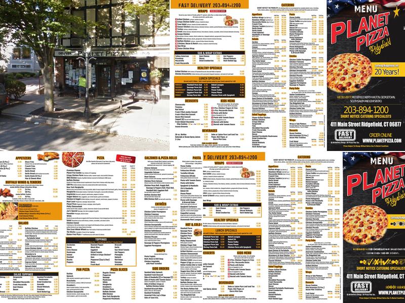Planet Pizza Menu