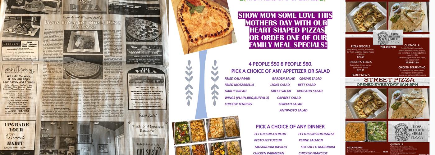 Lions Bleecker Street Pizza of Newtown Menu