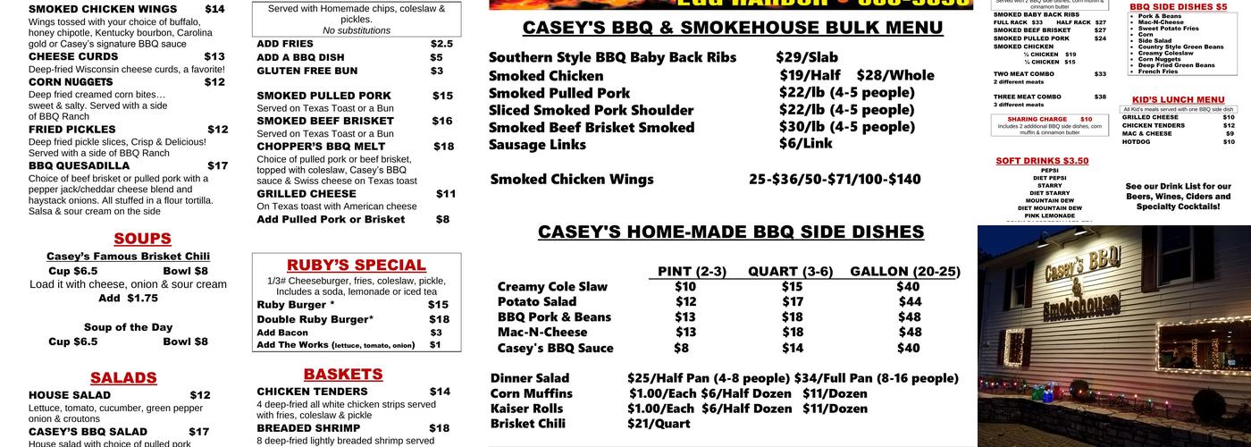 Casey's BBQ & Smokehouse Menu