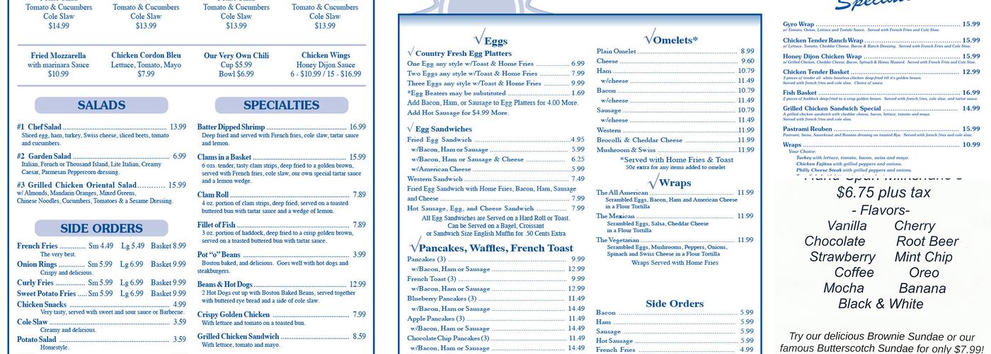 Sycamore Drive-In Menu