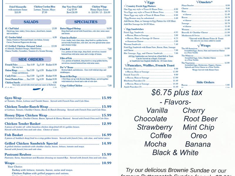 Sycamore Drive-In Menu