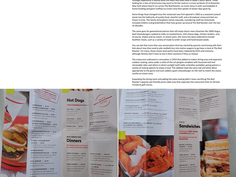 Red Rooster Drive-In Menu