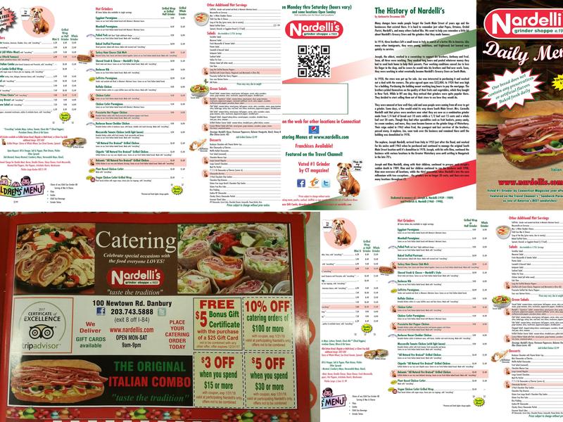 Nardelli's Grinder Shoppe Menu