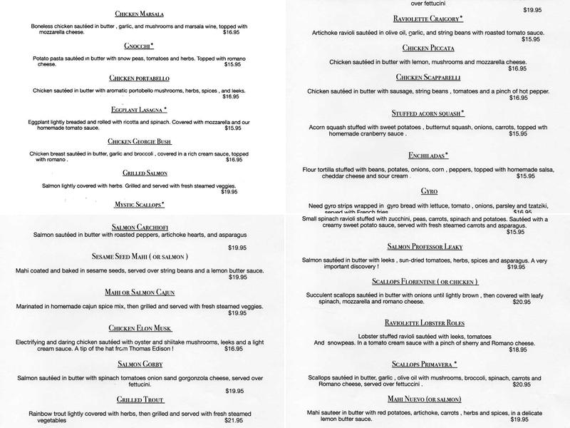 Sesame Seed Menu