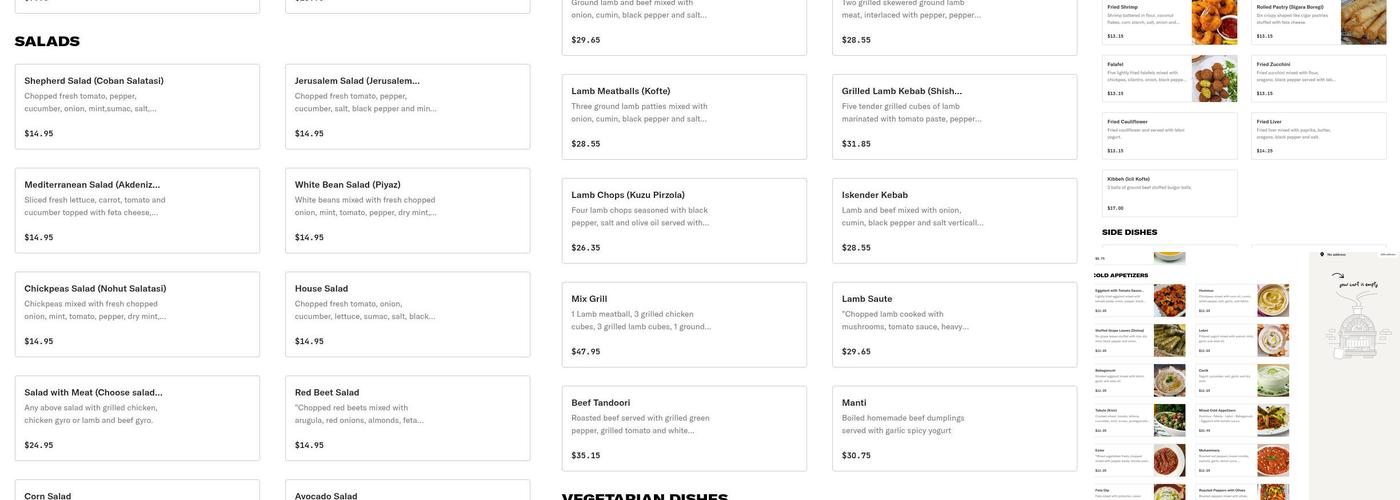 Turkish Cuisine White Plains Menu