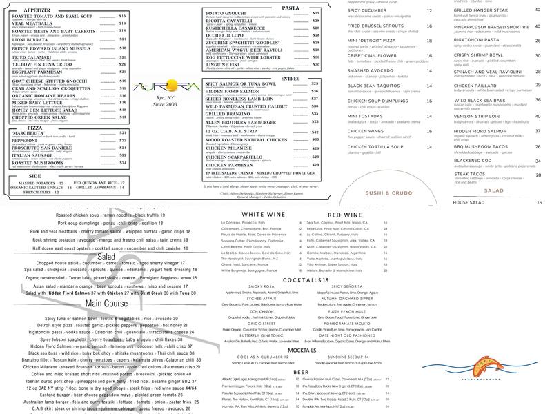 Aurora Menu