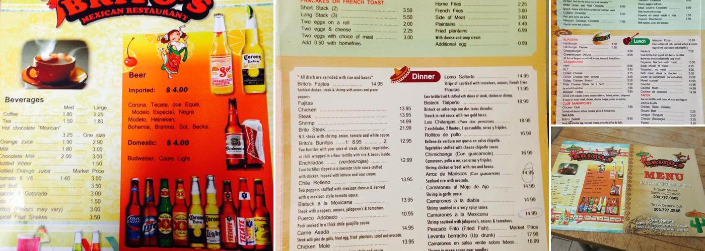 Brito's Menu