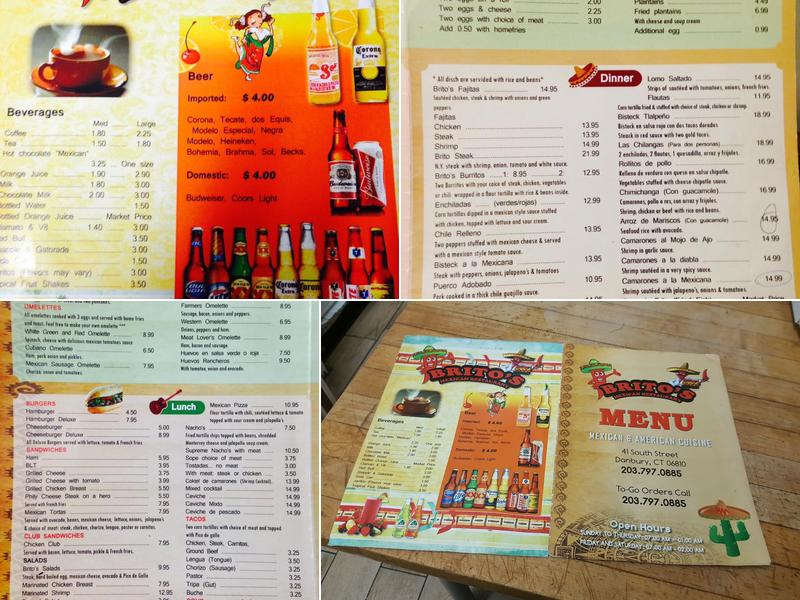 Brito's Menu