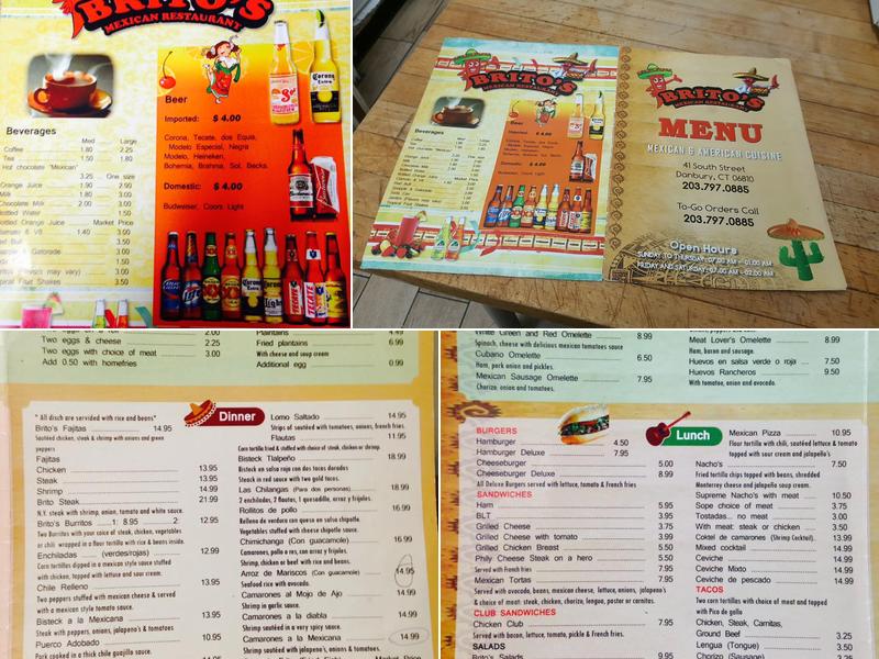 Brito's Menu