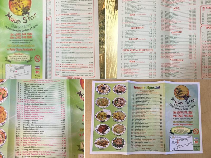 Moon Star Menu