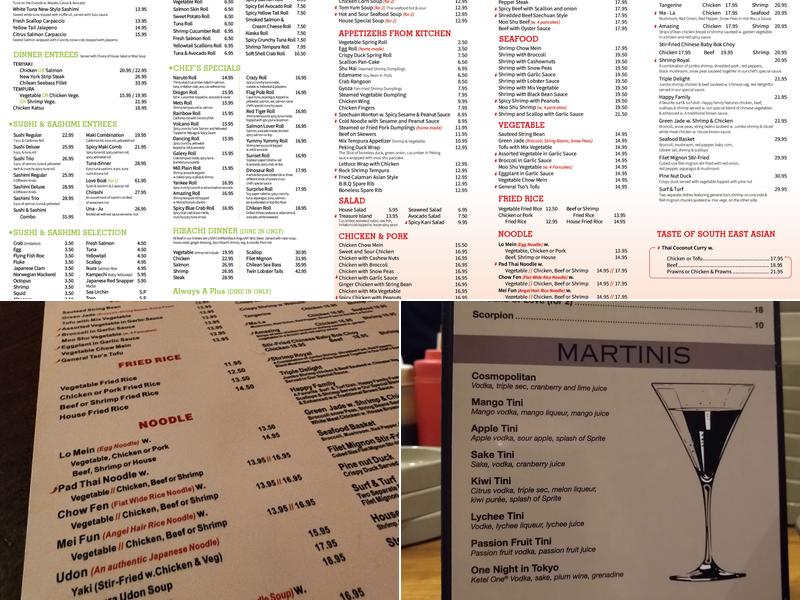 Zen Asian Kitchen Menu
