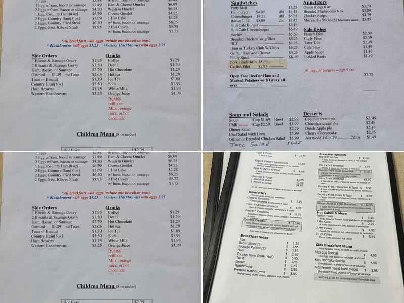 Junction Cafe & Steakhouse Menu