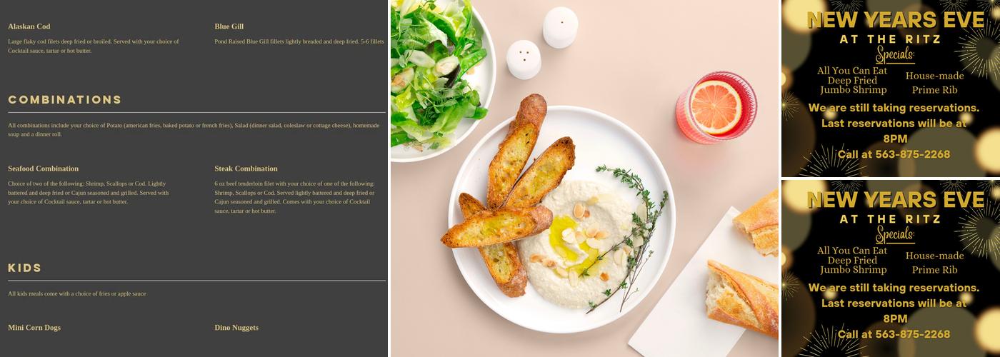 Ritz Restaurant Menu