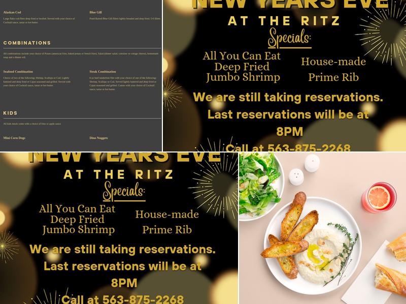 Ritz Restaurant Menu