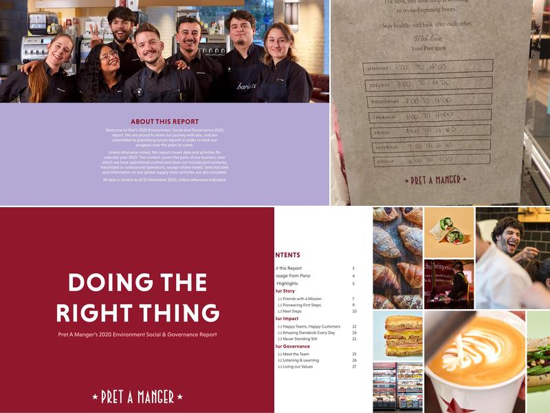 Pret a Manger Menu