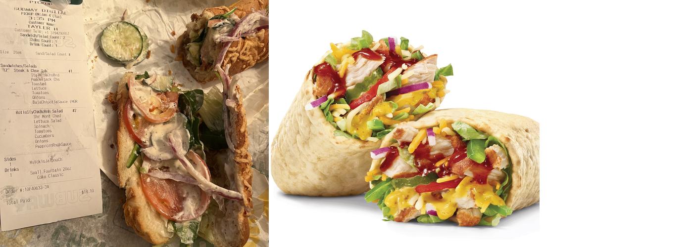 Subway Menu