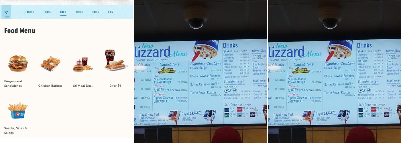 Dairy Queen Menu