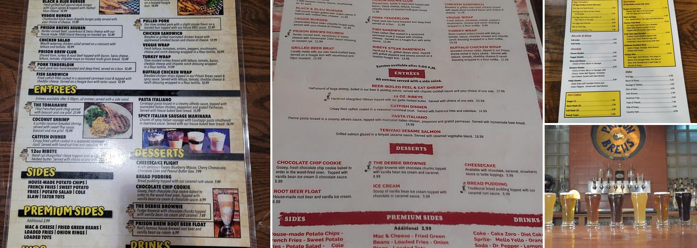 Prison Brews Menu