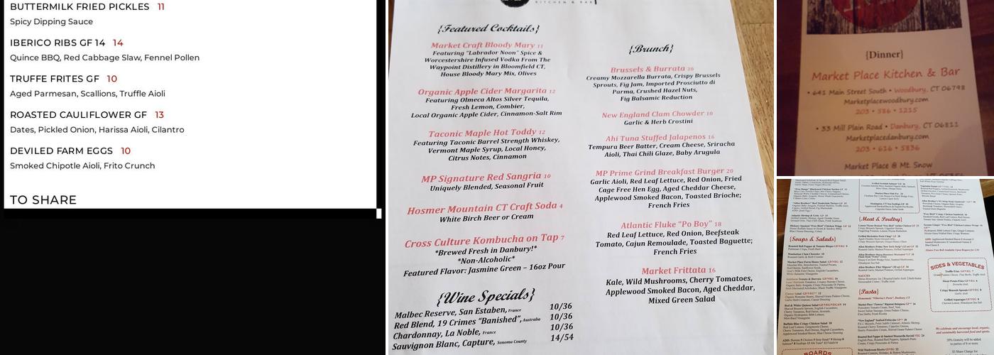 Market Place Kitchen & Bar - Danbury Menu