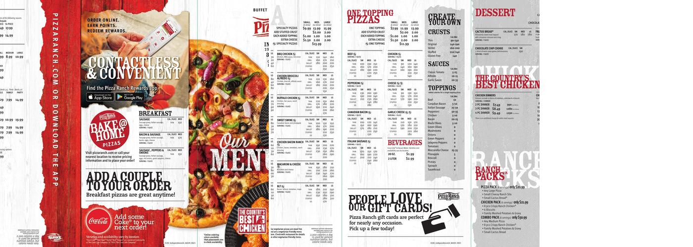 Pizza Ranch Menu