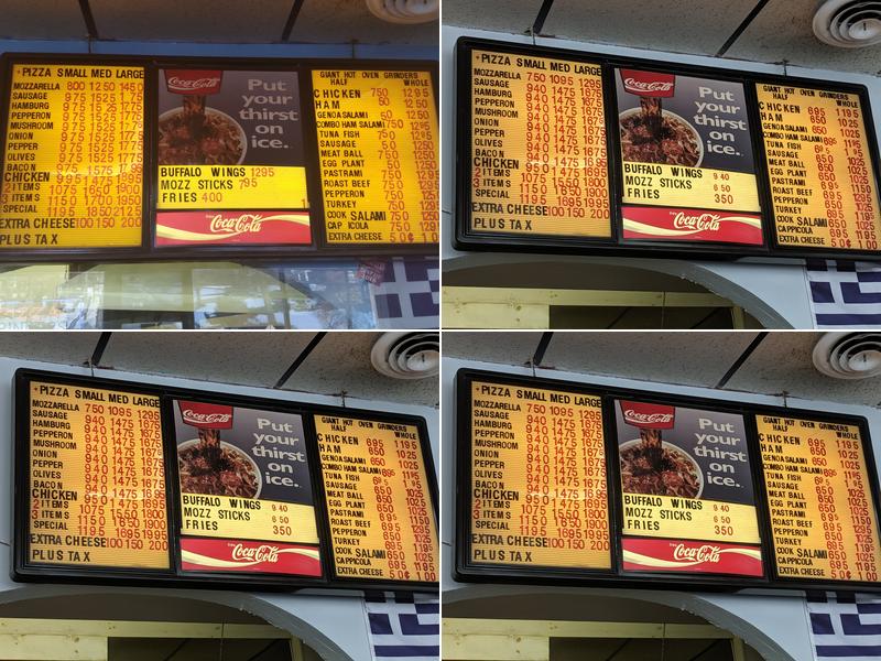 Marathon Pizza Menu