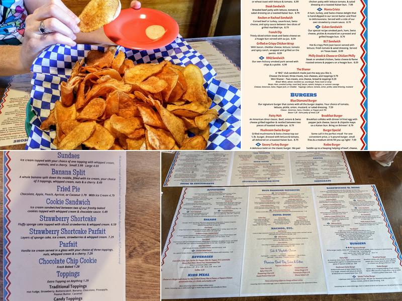 Blue Diamond Cafe Menu