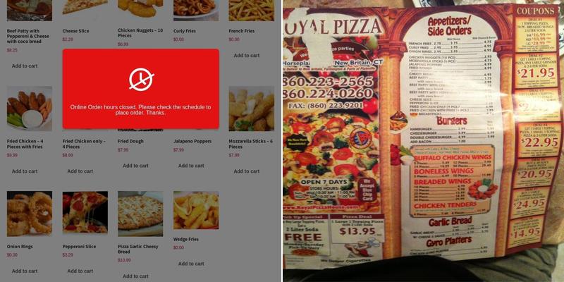 Royal Pizza House Menu
