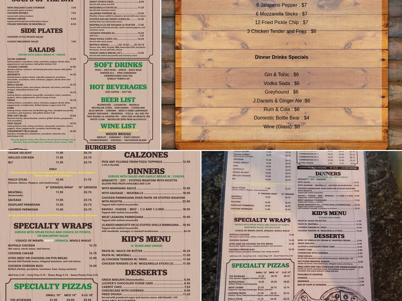 Pineloft Restaurant Menu
