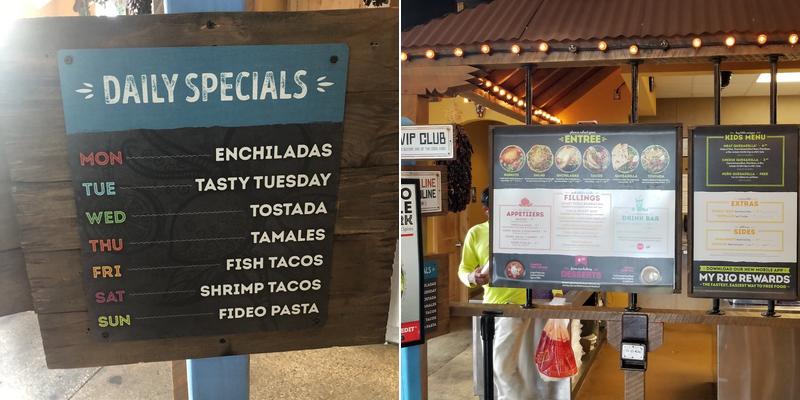 Cafe Rio Mexican Grill Menu