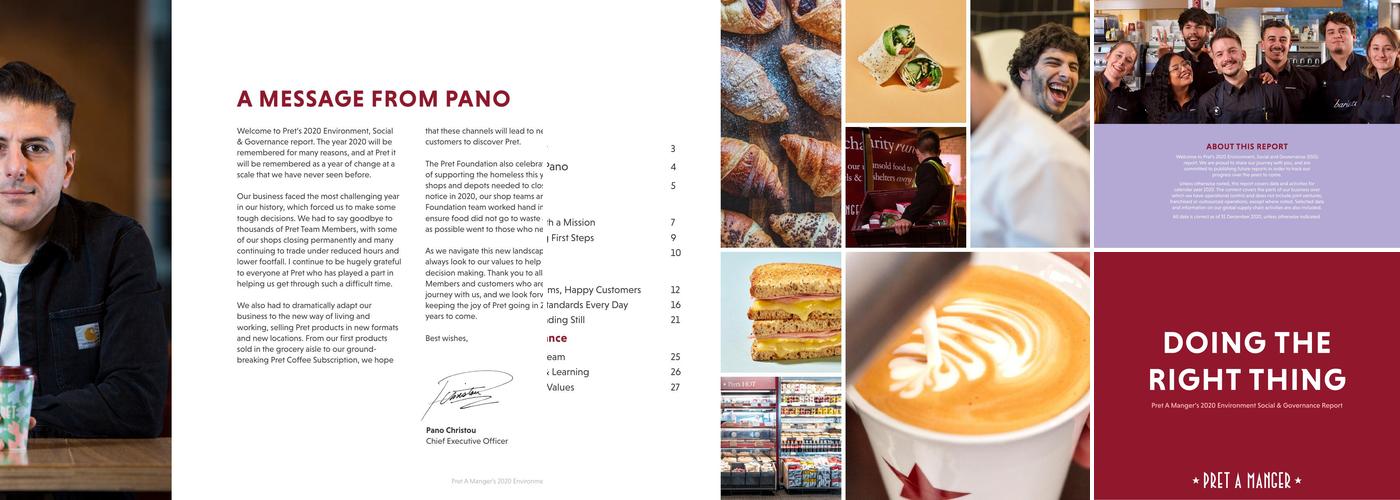 Pret A Manger Menu