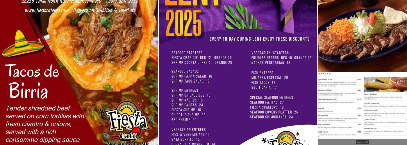 Fiesta Cafe Menu