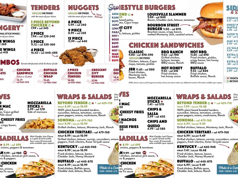 WOW Cafe Menu