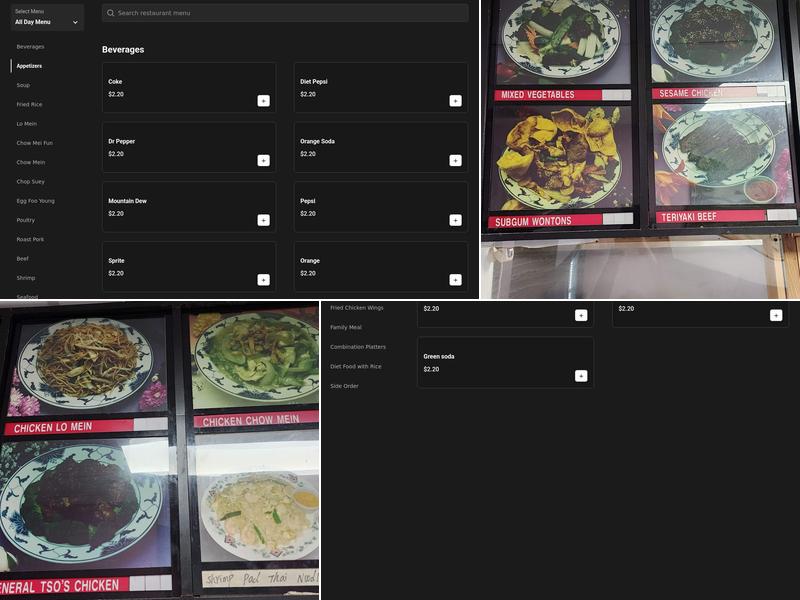 Eastern Chinese Restaurant Menu