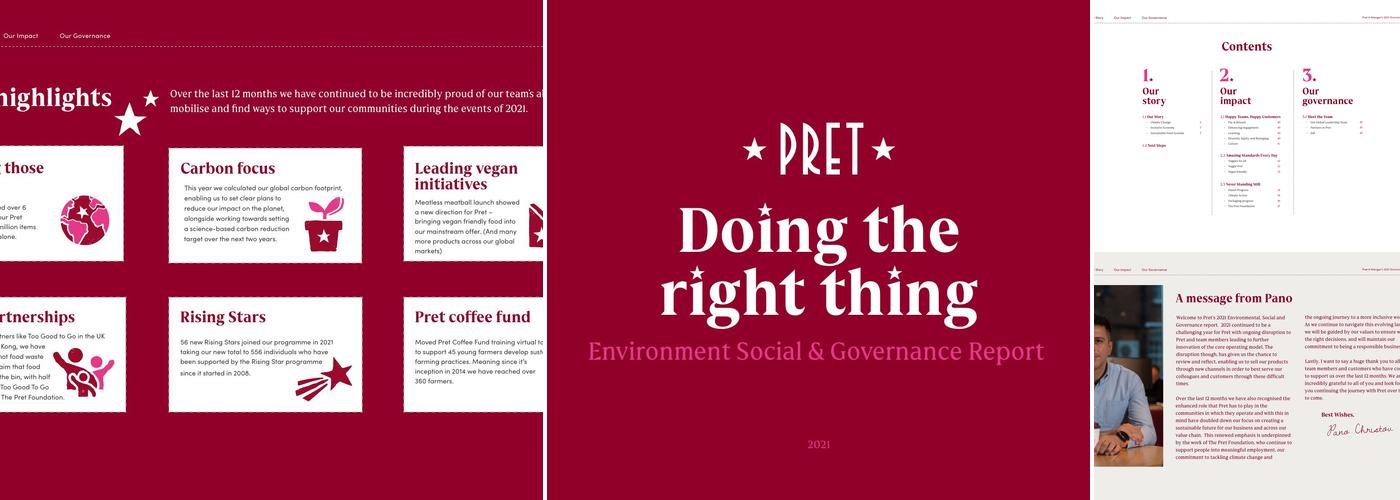 Pret A Manger Menu