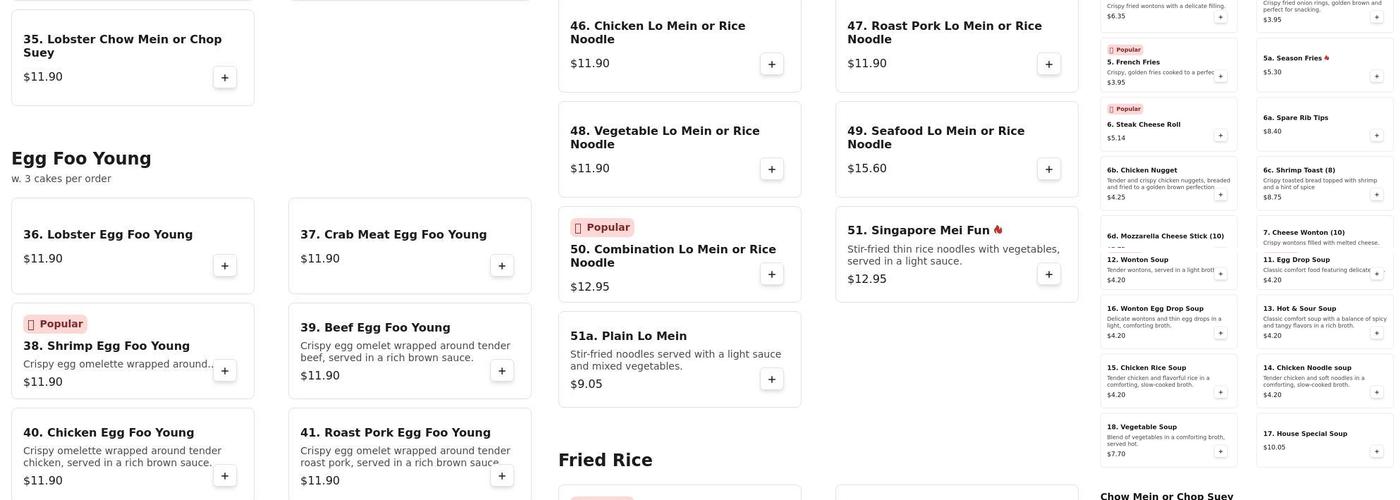 Beijing Restaurant Menu