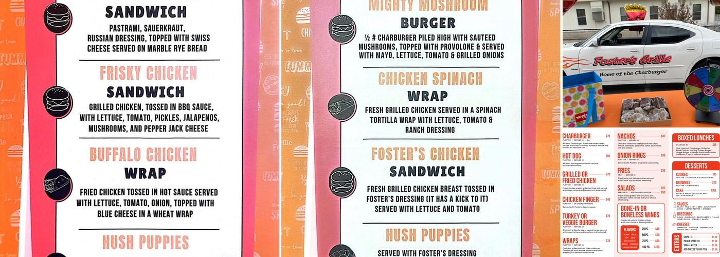 Foster's Grille Menu