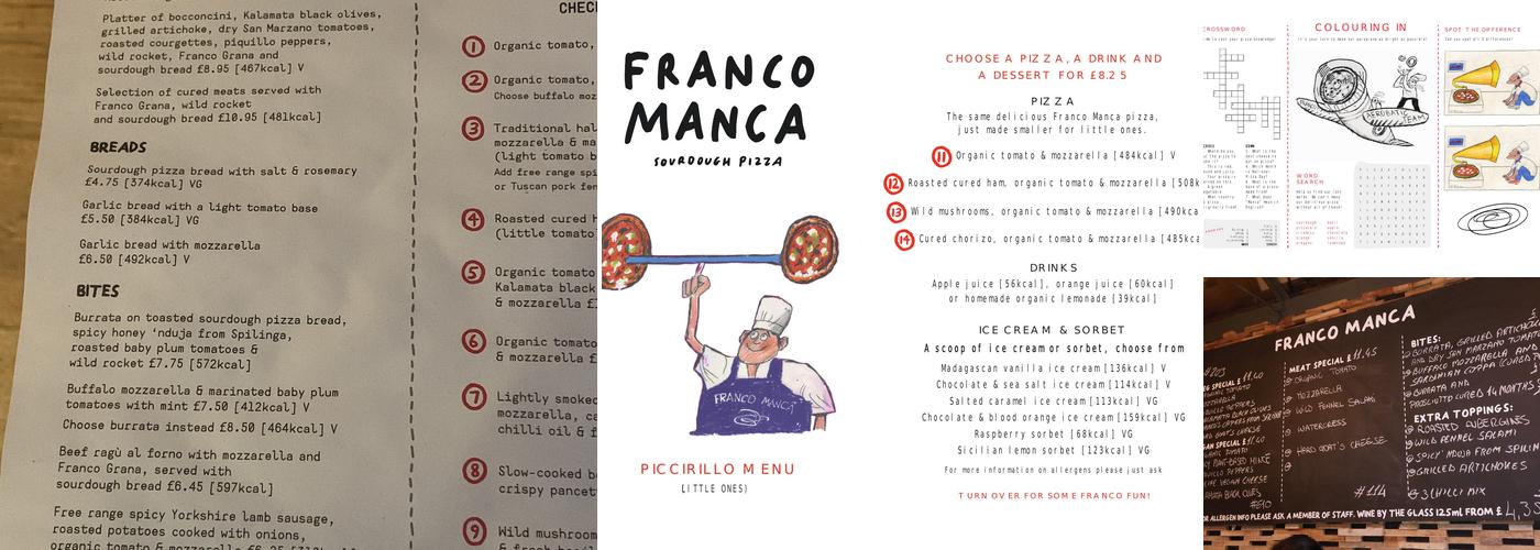 Franco Manca Belsize Park Menu