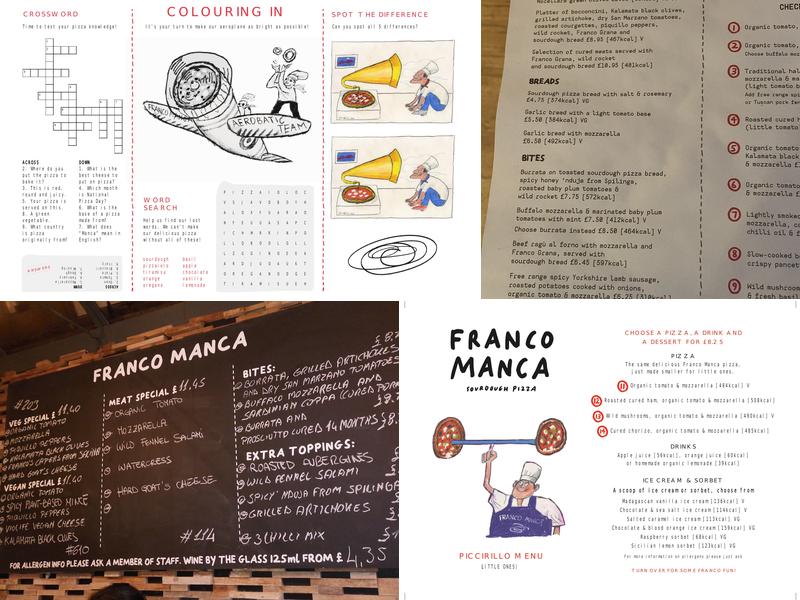 Franco Manca Belsize Park Menu