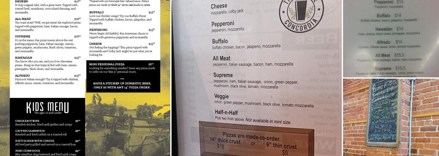 The Palace Restaurant & Bar Menu