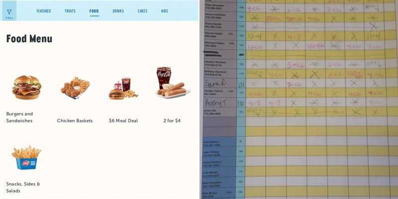 Dairy Queen Store Menu