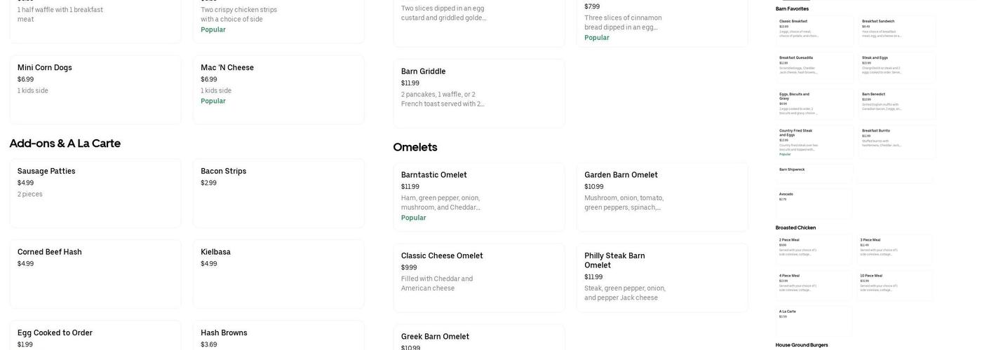 Pacific Bay Cafe Menu