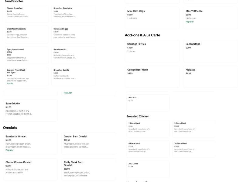 Pacific Bay Cafe Menu