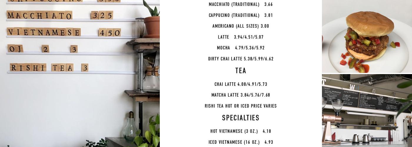 Lightworks Cafe Menu