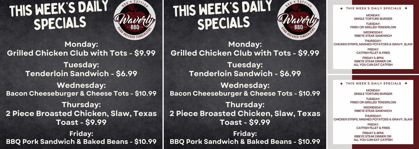 Waverly Apple BBQ Menu
