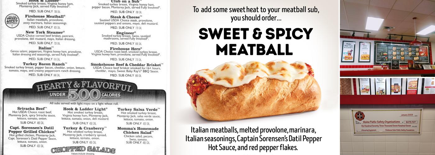 Firehouse Subs Biddeford Menu