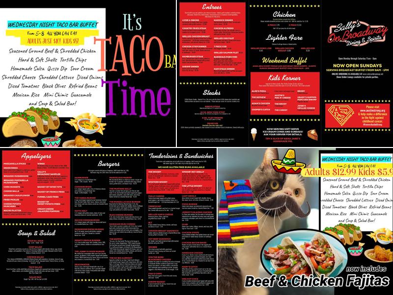 Sally's On Broadway Menu