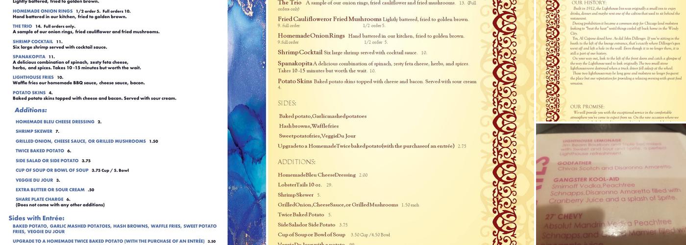 Lighthouse Inn Menu