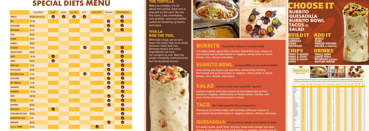 Pancheros Mexican Grill - Cedar Rapids 1st Ave Menu