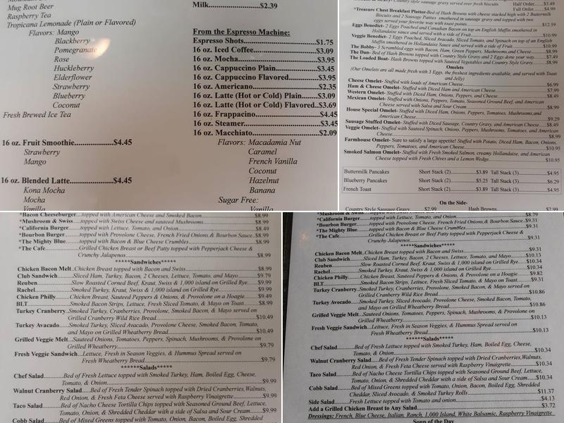 Cafe McGregor Menu